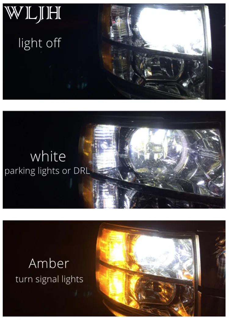 WLJH 2x1157 7440 7443 3157 светодиодный 5630 SMD линзы двойной Цвет белый янтарь горки светодиодный авто DRL указатель поворота светильник лампы 12v 24v