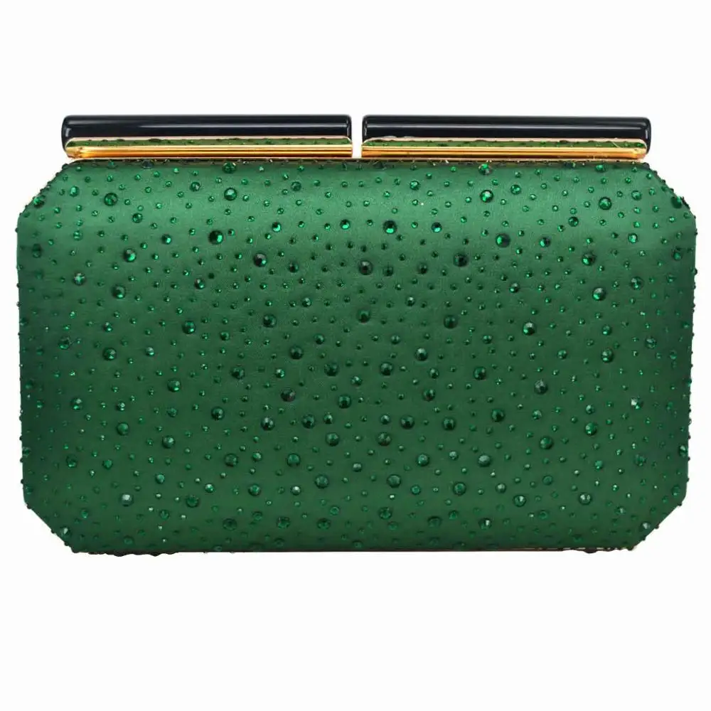 green Women Fashion Day Clutches Handbags and Purse Female Party Evening Bags Green Blue Pink Red Clutch Bags - Цвет: green