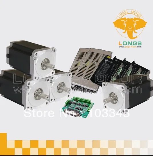 

Prommiton!!! Nema23 4axis stepper motor 2.8NM 4.2A 4WIRES CNC stepper motor driver DM542A controller kit Laser Mill Engraving