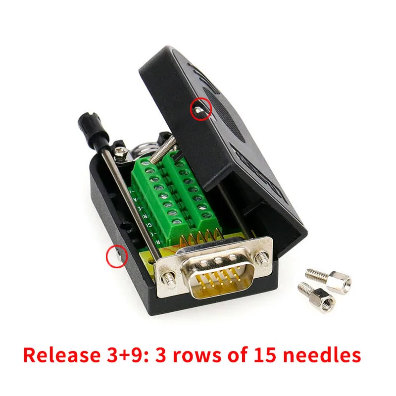 D-SUB DB15 VGA Мужской Женский головка 3 ряда 15 контактный разъем распределительный терминал винтовой Тип DIY разъем для отправки отвертки - Цвет: H
