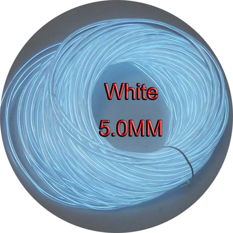 White Диаметр 5 мм el провод 10 метров+ 3VAA 10 м el Инвертор - Испускаемый цвет: White