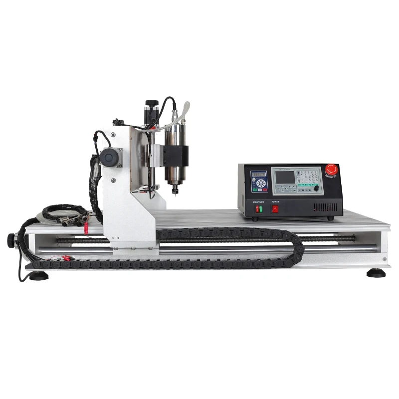 Мини фрезерный станок с ЧПУ для гравировки металла DSP CNC 6090 4 оси 2200 Вт водяное