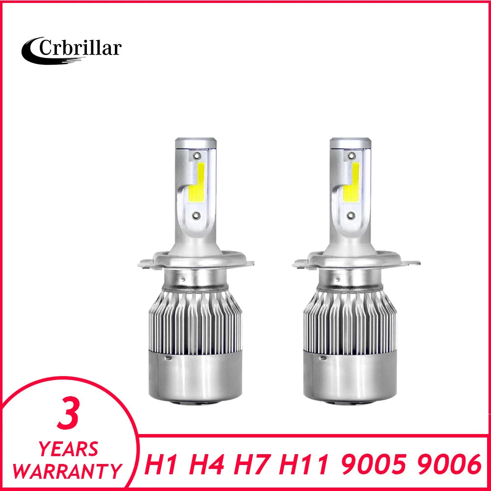 Crbrillar H4 светодиодные фары светодиодные лампы H4 светодиодная лампочка для Авто H7 H11 H13 9006 hb4 светодиодные лампы все для автомобиля противотуманные фары H11 льдинка светильник для авто
