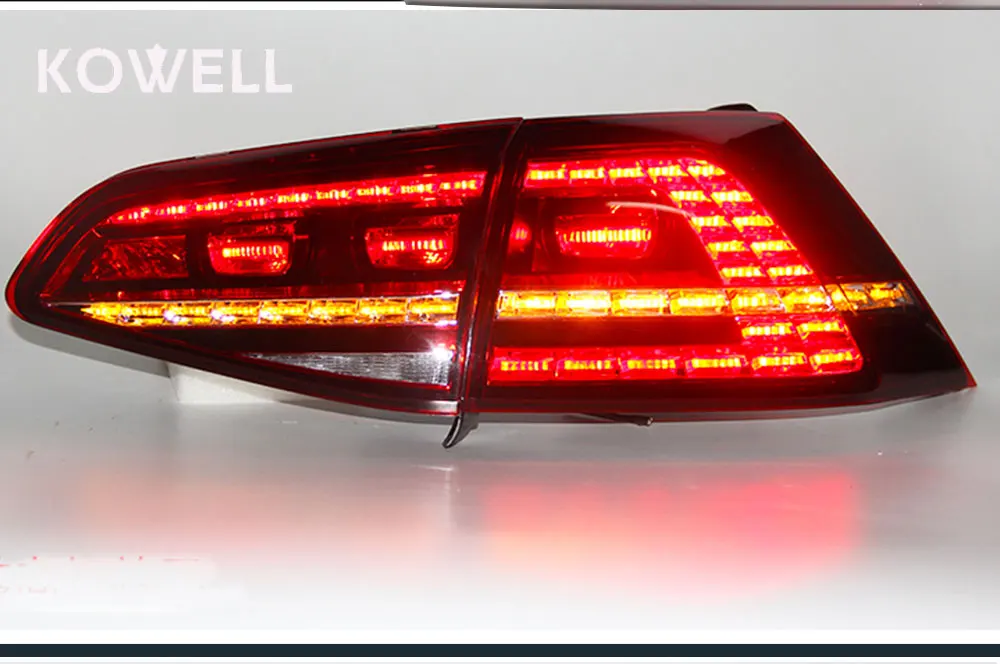 KOWELL автомобильный Стайлинг для Volkswagen VW Golf 7 MK7 Golf7 Golf7.5 MK7.5 дизайн светодиодный задний фонарь динамический желтый поворот