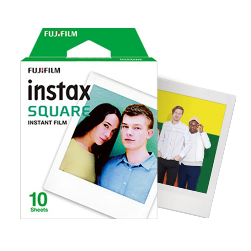 Оригинальный Fujifilm Instax квадратный мгновенный белый край пленка 10 листов для SQ10