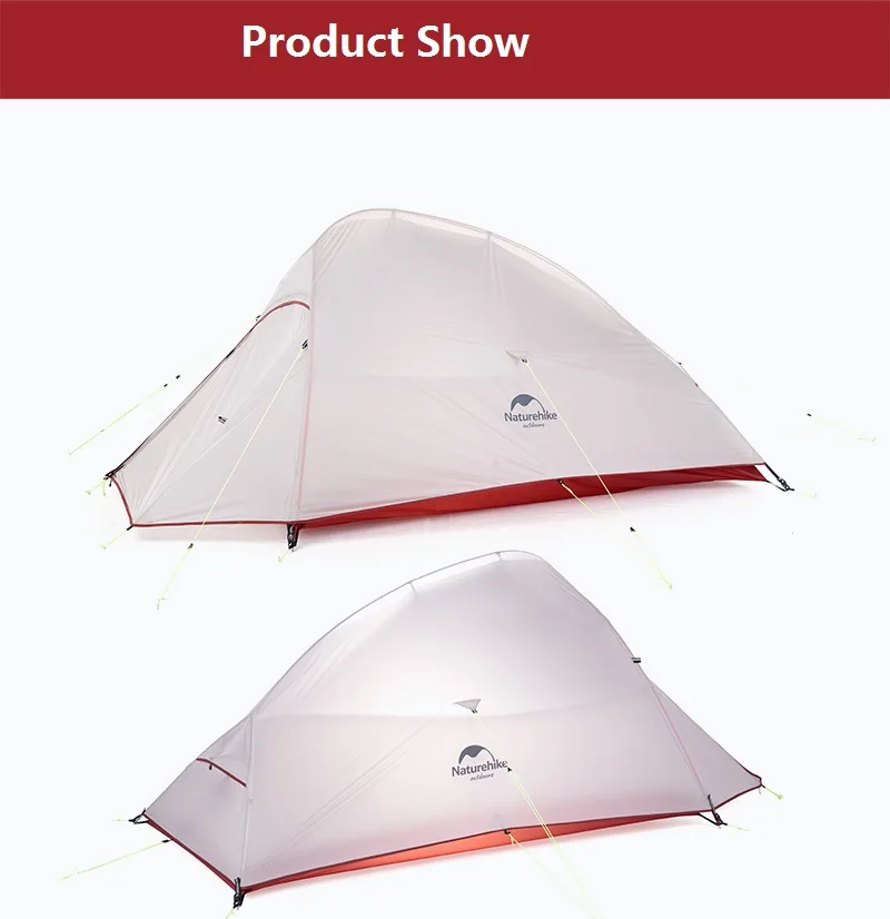 CloudUp Модернизированный 2 человек NatureHike палатка 20D силиконовая ткань двухслойная палатка для кемпинга легкая NH17T001-T