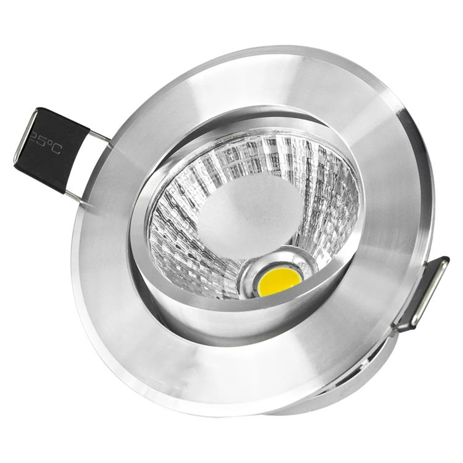 3 5 "4 5" CREE Вт 9 12 15 серебро COB светодиодные светильники антибликовое крепление