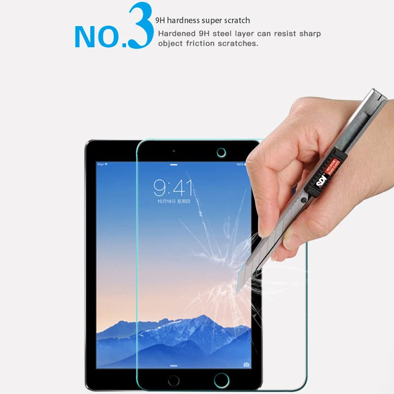 GerTong закаленное стекло для Apple iPad 2 3 4 Air Air1 Air2 Mini Защита экрана планшета усиленная