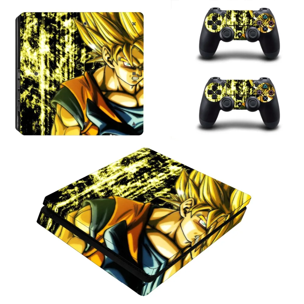 ARRKEO Dragon Ball Супер Saiyan виниловая наклейка PS4 тонкая кожа Наклейка для playstation 4 тонкая Консоль 2 шт. контроллеры светодиодный световой бар