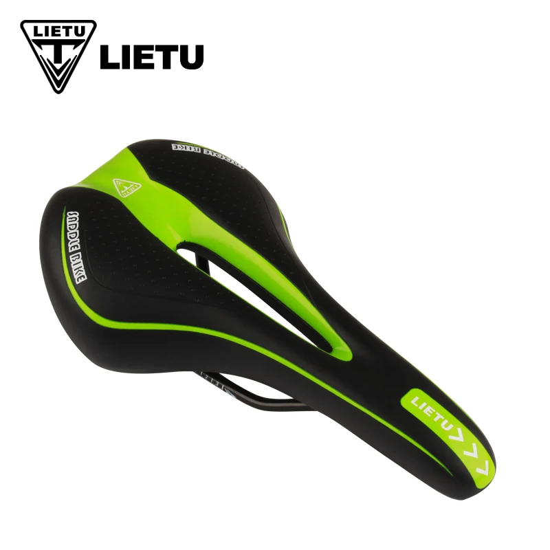 GREEN Велосипед LIETU седло MTB горный велосипед Велоспорт силиконовый нескользящий седло сиденье Силикагель Подушка сиденье мягкое седло - Цвет: GREEN