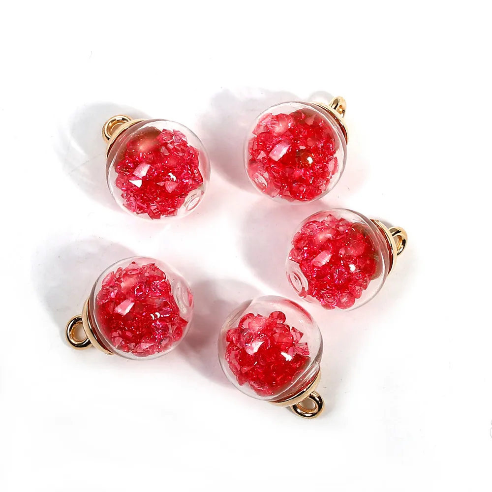 DoreenBeads DIY стеклянная подвеска-бутылка Красочные Стразы прозрачные бусины 22 мм x 16