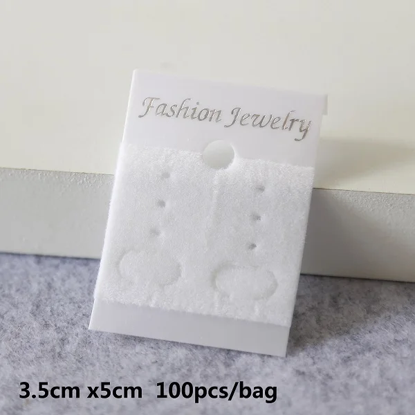 PVC for earring 100 шт крафт-бумаги Ювелирные открытки, ожерелье/серьги/шпилька/подвеска упаковочные карты, бирка для ювелирных изделий - Цвет: PVC for earring