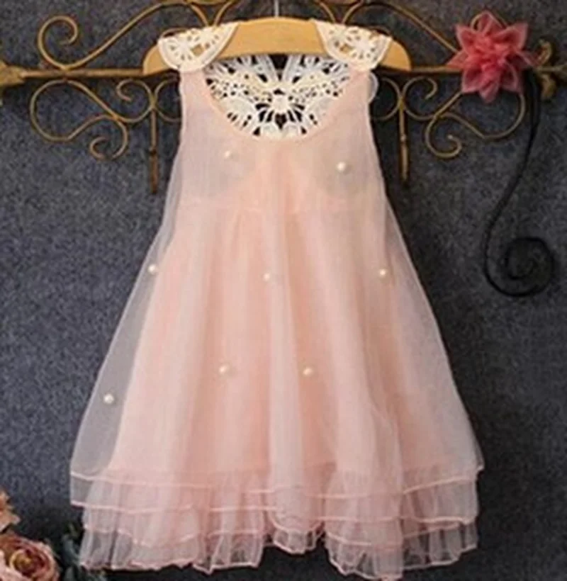 2019 платье для девочек Одежда маленьких летние кружевные Детские платья-пачки