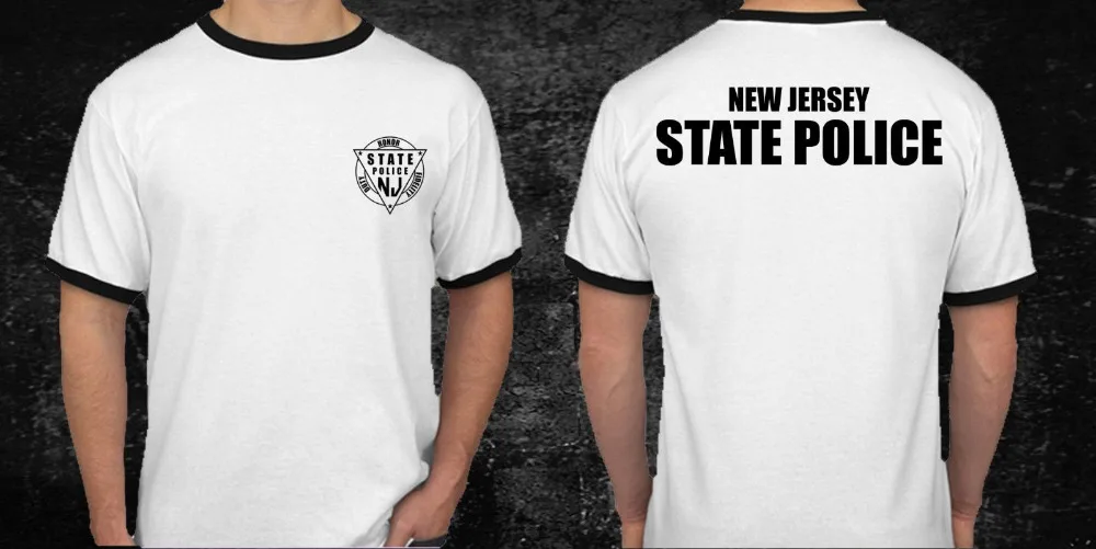 

Jersey State Police - Custom 2019 Summer Fashion Streetwear Tops Summer Style Cotton Short Slevee O-Neck Cool Tops