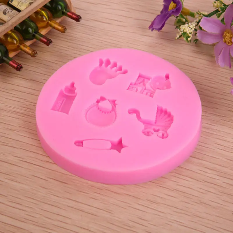 Baby Shower вечерние силиконовые формы шоколада карамельный торт украшения выпечки
