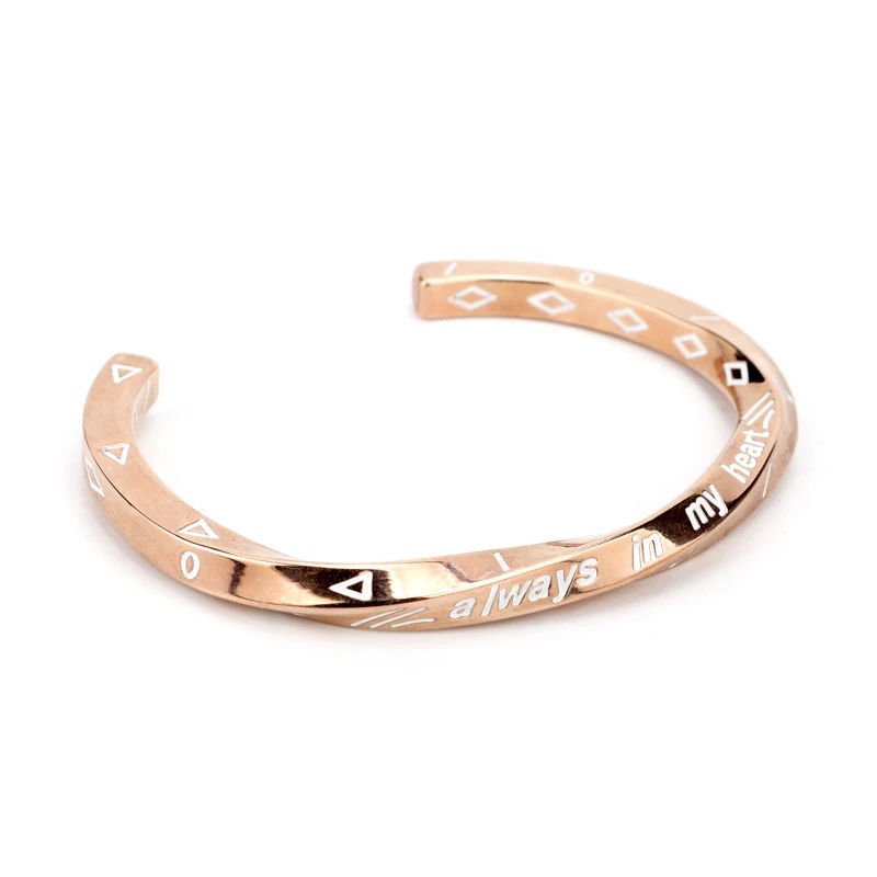 Браслет талисман всегда в моем сердце из нержавеющей стали с