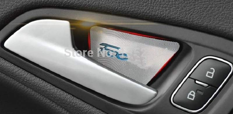 Авто Дверь внутренняя чаша наклейка Интерьер Литье для ford focus, алюминиевый сплав. 4 шт./партия, автомобиль Стайлинг