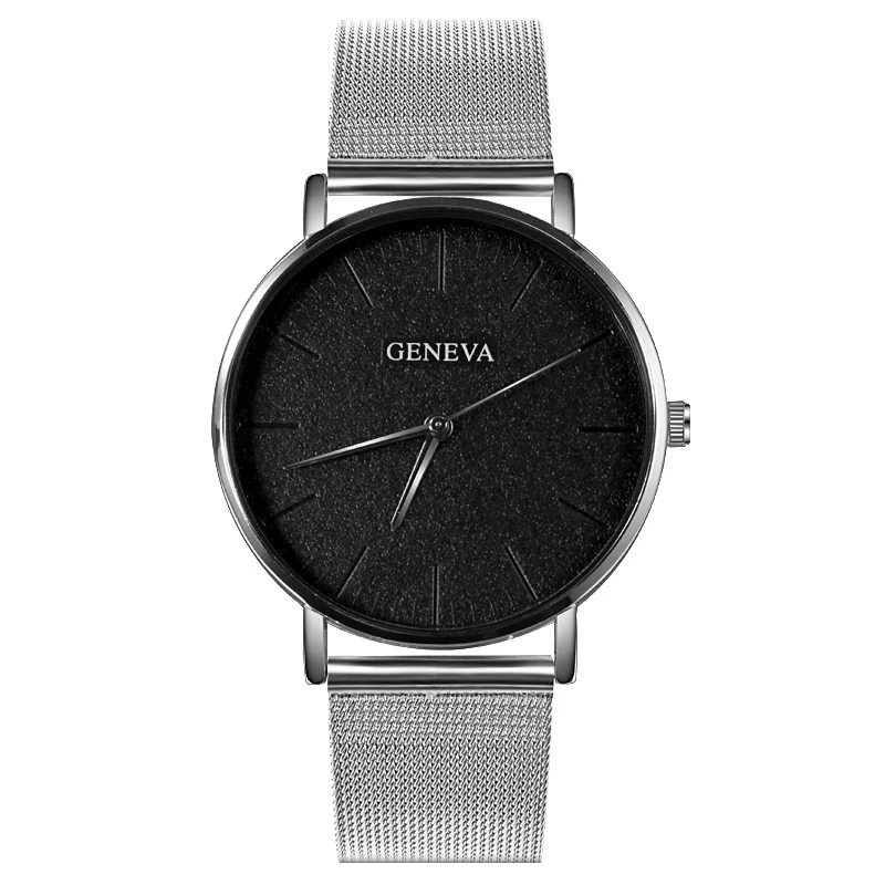 reloj mujer Geneva Top Brand Women Watches Luxury Slim Rose Gold Wristwatch Fashion Steel Mesh Strap Ladies Watch relogio femino