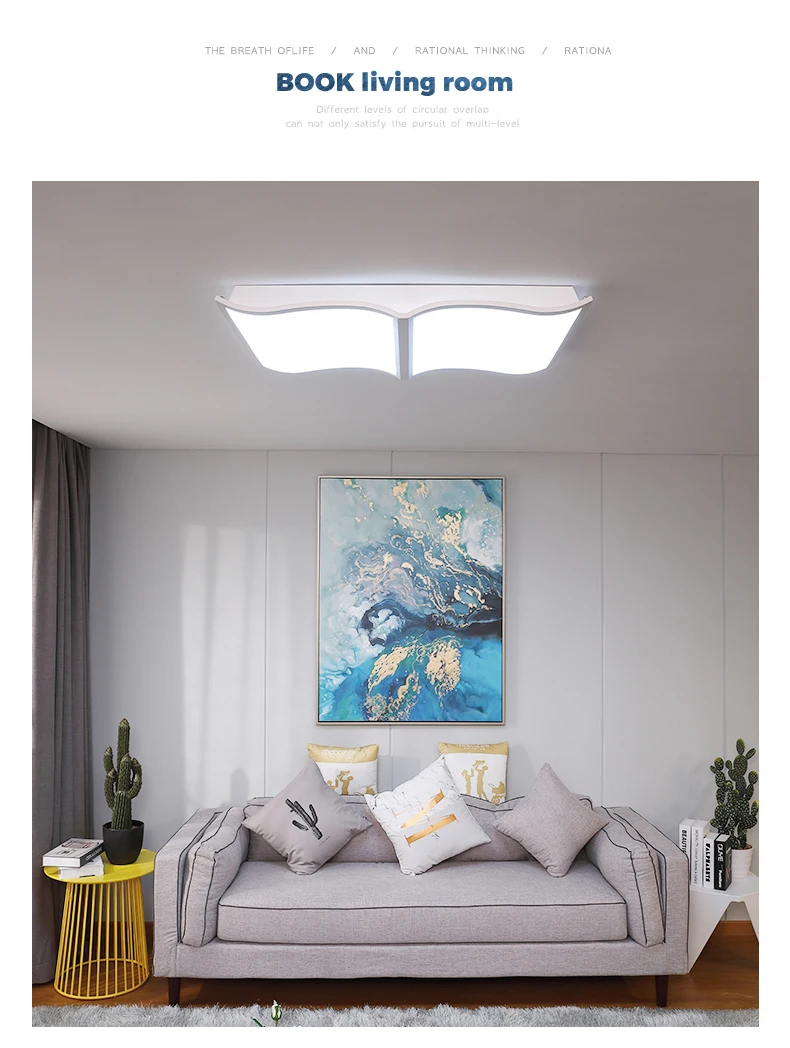 Креативная книга лампа для гостиной нордическая простая современная