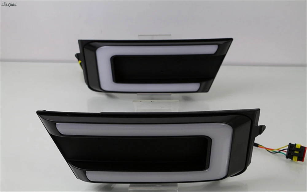 CSCSNL 1 пара 12V ABS светодиодный DRL Габаритные огни с проигрывания желтый сигнальные