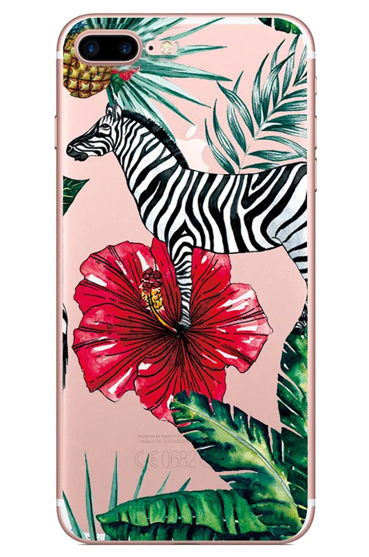Газель Зебра Полосатый чехол для iPhone X 7 Plus moomin TPC мягкая защита Капа Coque telefon 5S 6 S 8