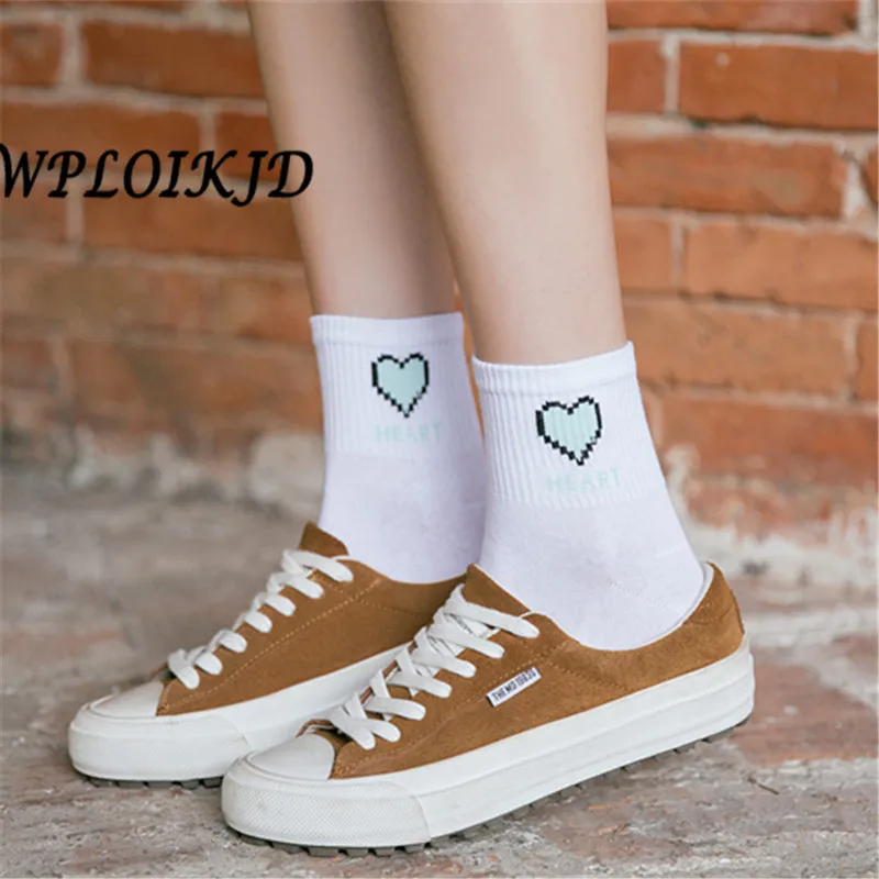 [WPLOIKJD]Harajuku в Корейском стиле с милым сердечком/любовь 5 цветов Творческие носки