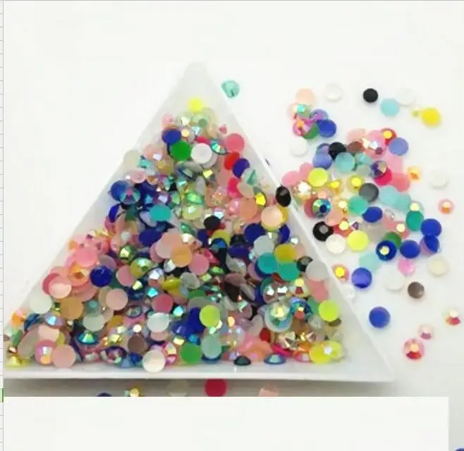 6000 шт 2 мм-6 мм случайный смешанный размер побрякушки цвет желе AB смолы Стразы
