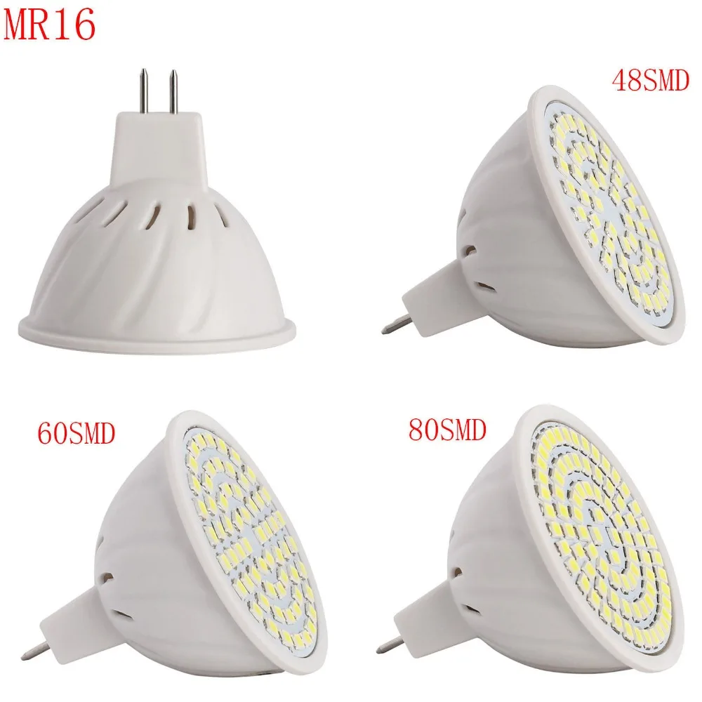 CQD-LIGHT E27 E14 MR16 GU10 светодиодный лампы 110 В 220 Bombillas Светодиодный лампа Spotlight 48 60 80 2835 4 W