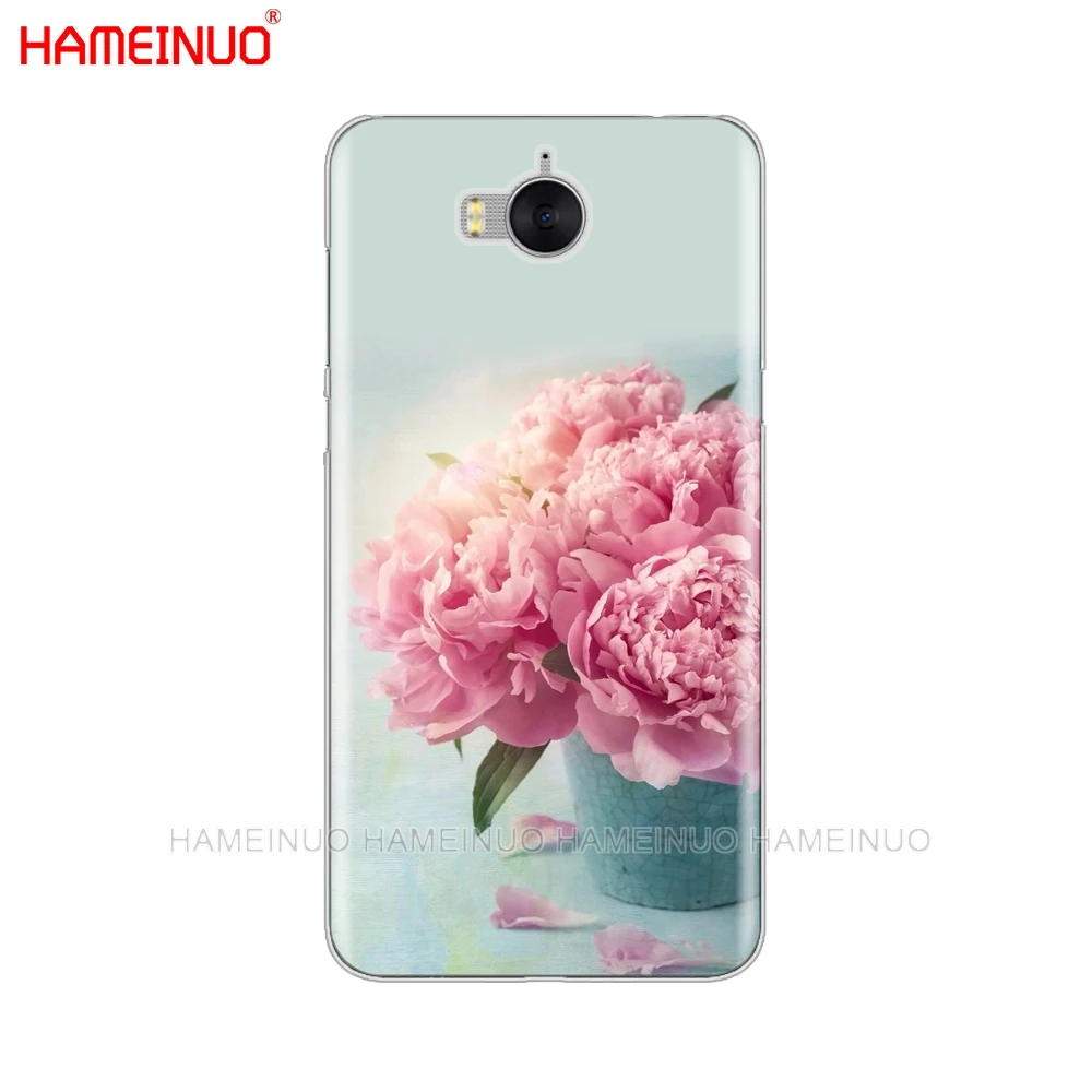 HAMEINUO цветок розовый пион сотовый телефон чехол для huawei honor 3C 4X 4C 5C 5X 6 7 Y3 Y6 Y5 2 II Y560