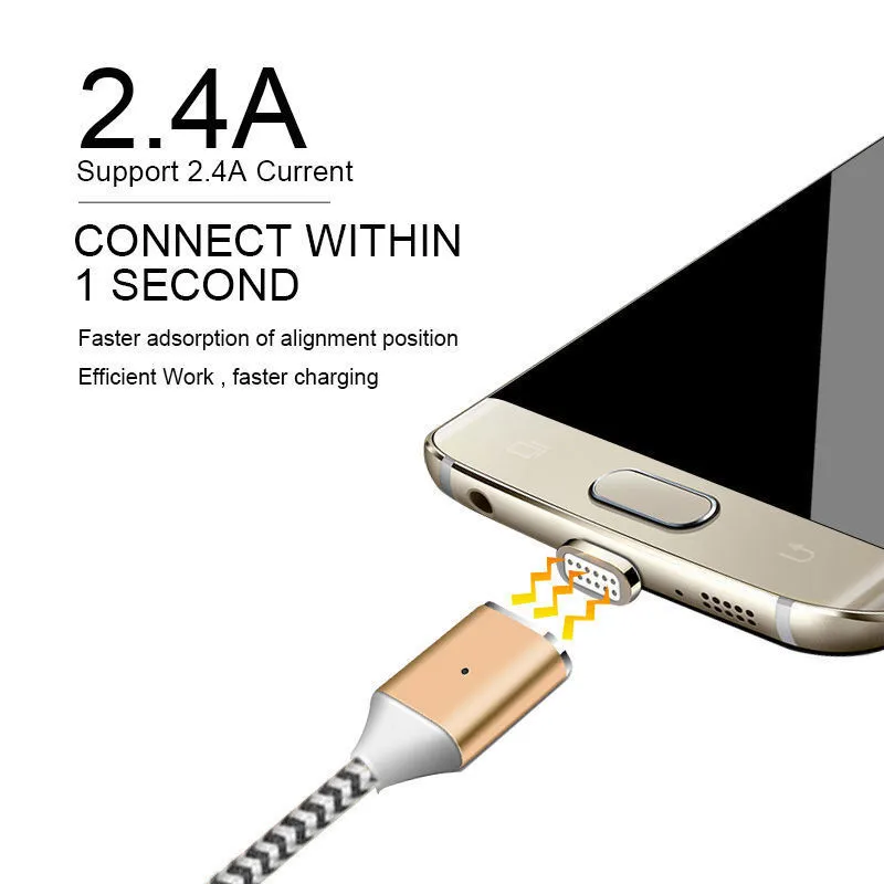 3FT-10FT 2.4A USB Micro USB/Type C/IOS Магнитный кабель адаптер для Samsung S6 S7 S8 Note 8 LG V30 iPhone x 7 6 Plus |