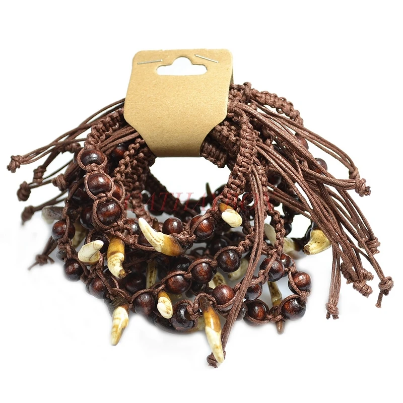 Оптовая продажа 10 шт. плетеный браслет ручной работы в винтажном стиле тибетский