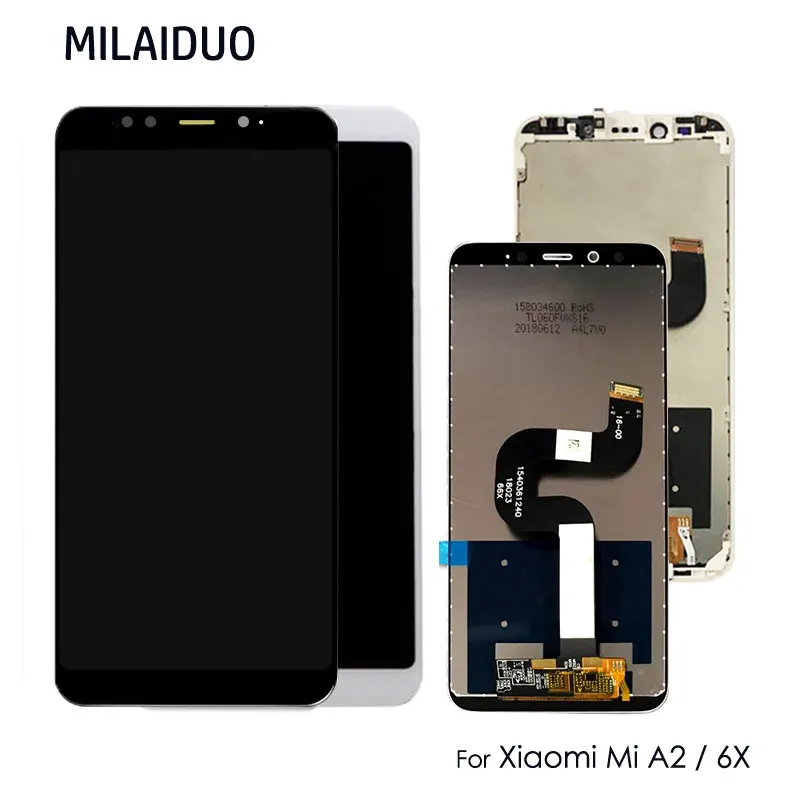ЖК дисплей для Xiaomi Mi A2 MIA2 6X MI6x сенсорный экран дигитайзер полная сборка Замена