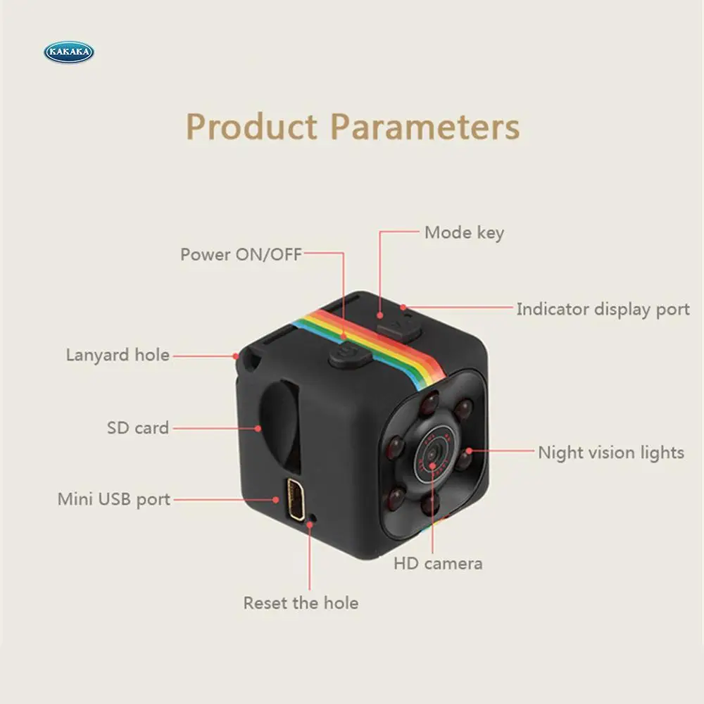 Мини камера ночного видения SQ11 12MP HD 1080P DVR высокой четкости Micro Comcorder Red|Камеры