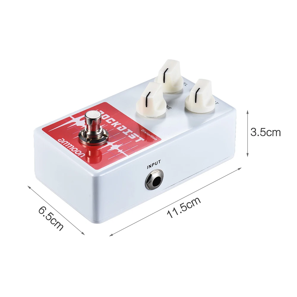 

ammoon POCKDIST Classic Distortion Guitar Effect Pedal Full Metal Shell True Bypass