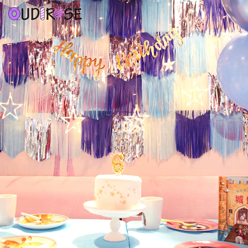 5 шт./упак. конфетти детский душ бумажное полотенце с бахромой венок динозавр