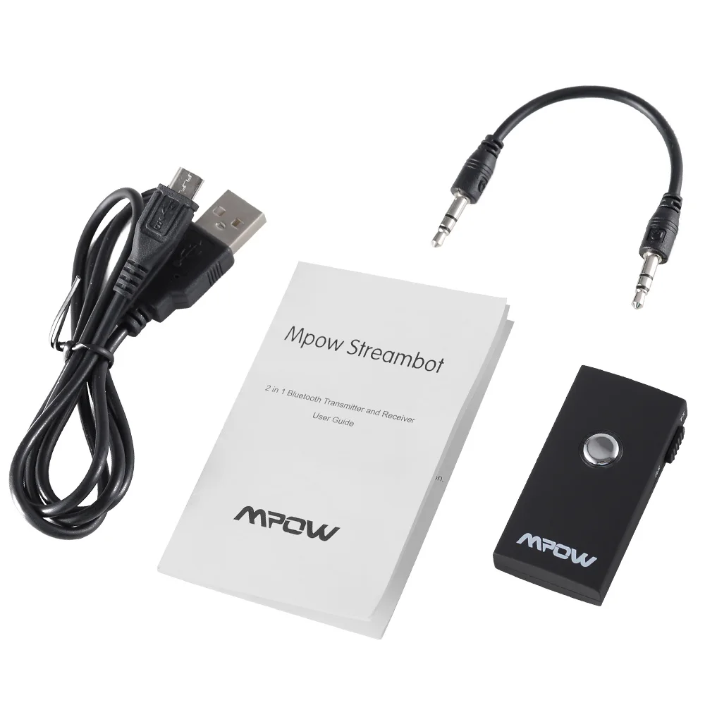 Mpow MBT3 2-в-1 Беспроводной Bluetooth потокового воспроизведения музыки переключаемый передатчик и приемник Динамик для мобильного телефона Планшеты ПК