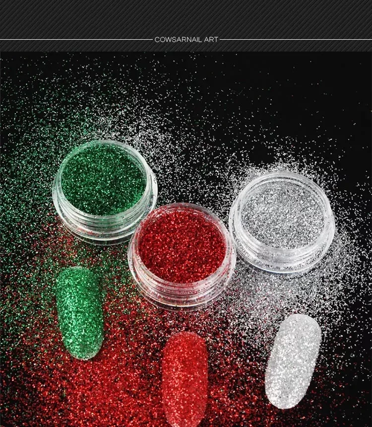 

12 Colors Holographic Glitter Powder Shinny Powder Flicker Nail Glitter Powder For Nail Art Decorations Shimmering Powder