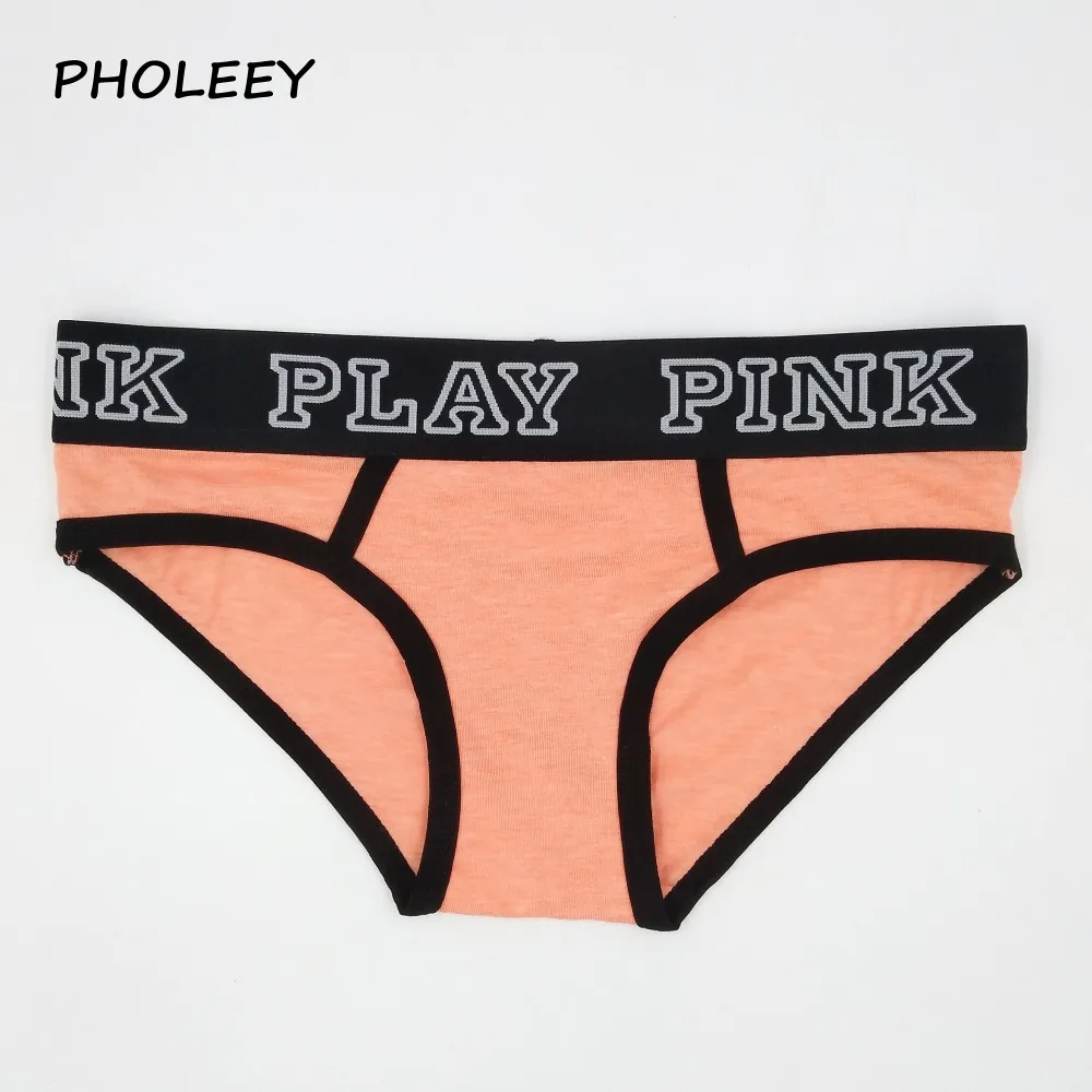 Женское нижнее белье Pholeey из хлопка с низкой талией и надписью P17029 | Женская