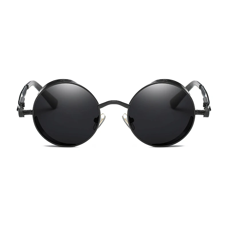 2017 стимпанк Круглый Винтаж Для женщин Солнцезащитные очки для в стиле панк Óculos De