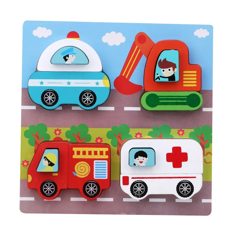 

Wooden 3D Puzzles Montessori Educational Toys For Children Kid's Learning Puzzle Teaching Aids Set Puzzle Intelligence Toys