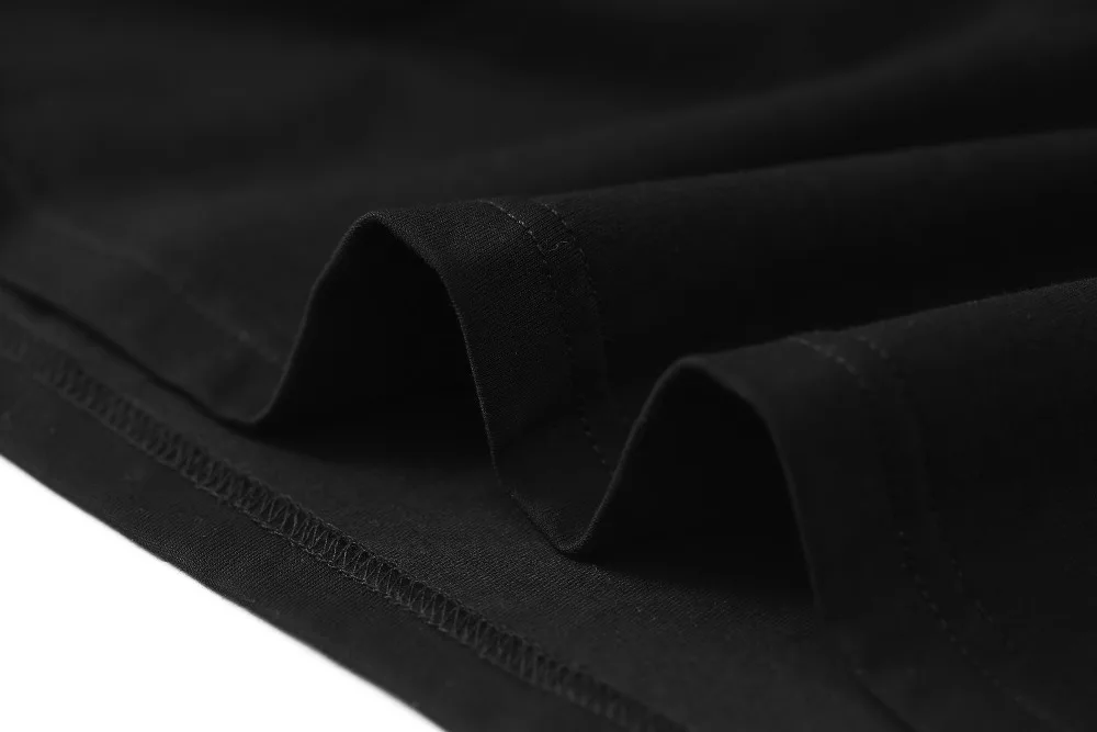 ELF SACK/черные хлопковые женские футболки с круглым вырезом и принтом, модные корейские женские топы оверсайз, летняя Уличная Повседневная женская футболка