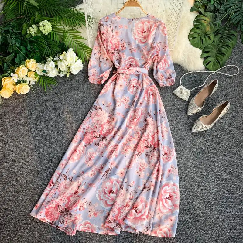 Женское Элегантное повседневное платье неправильной формы с v-образным вырезом и