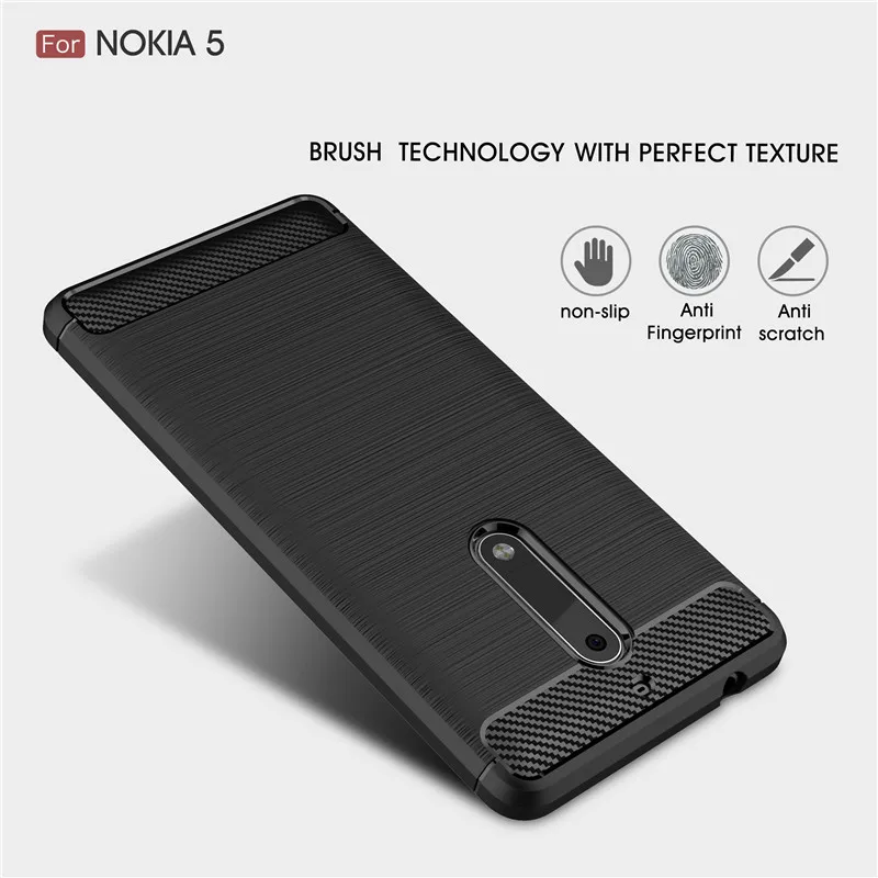 Whyes чехол для Nokia 5 2 3 6 углеродное волокно мягкий ТПУ тяжелый ударопрочный Полная