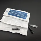 Пластиковые колпачки для игл 1R, прозрачныечерные иглы для перманентного макияжа, машинка для татуировок с дракономмозаикойМерлином, 50 шт.