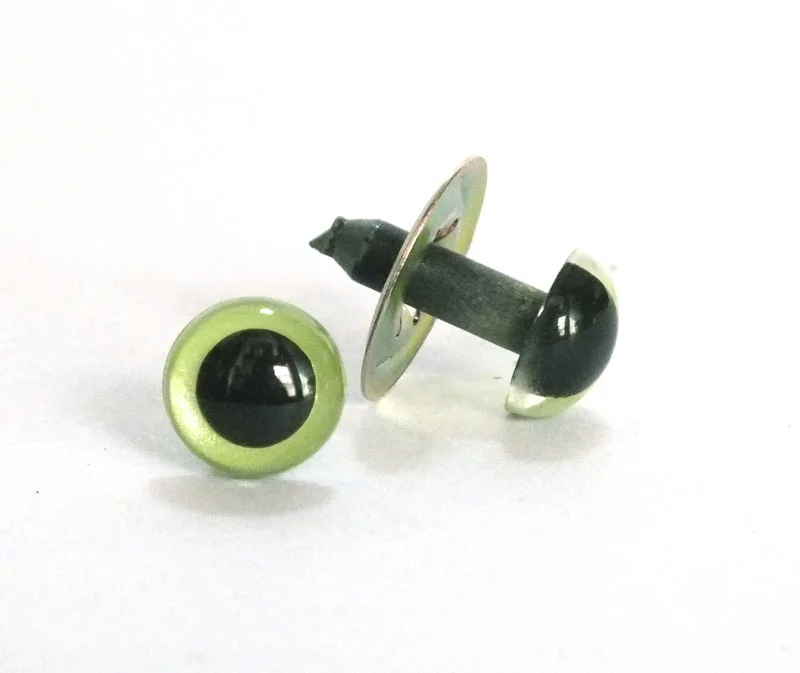 green 50 шт./лот, смешанные цвета,, аксессуары для кукол, Игрушечный мишка, глаза-безопасные пластиковые глаза для игрушек - Цвет: green