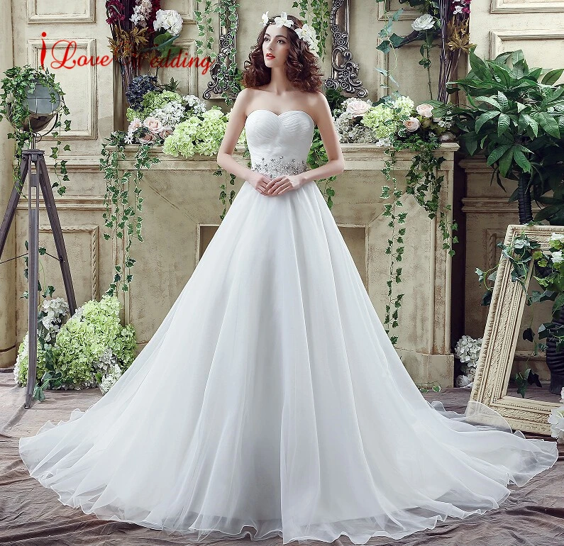 Ilovewedding Романтический плюс Размеры свадебное платье белый/слоновая кость