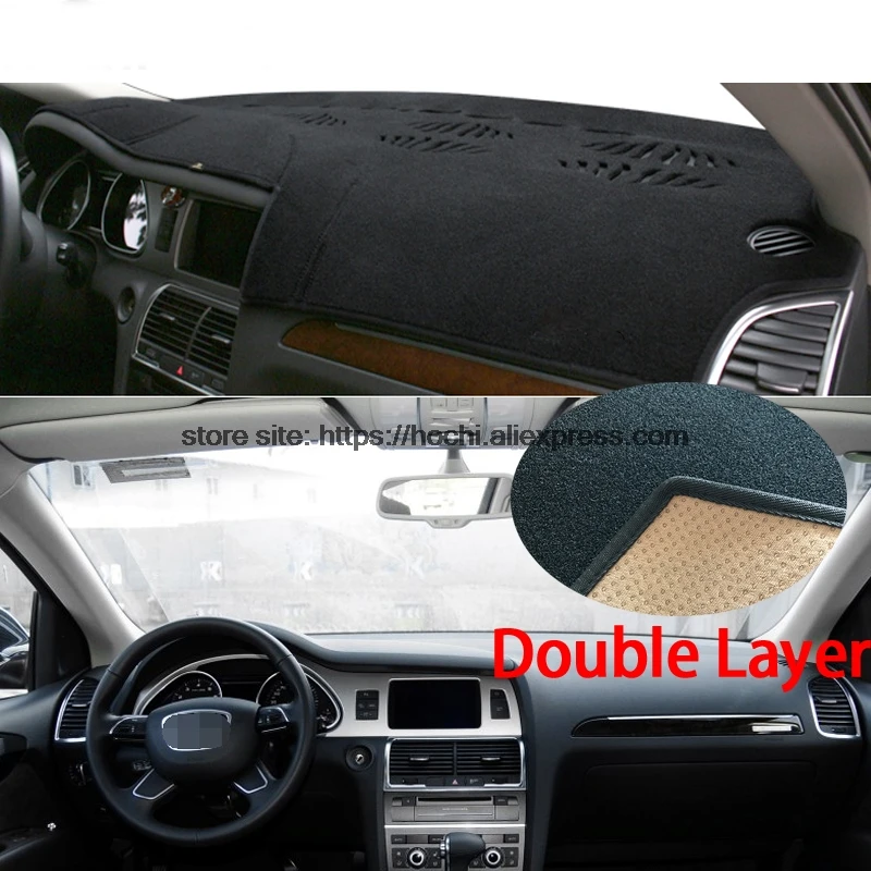Для Audi Q7 2006-2015 двухслойный силикагель Приборная панель автомобиля Pad Инструмент