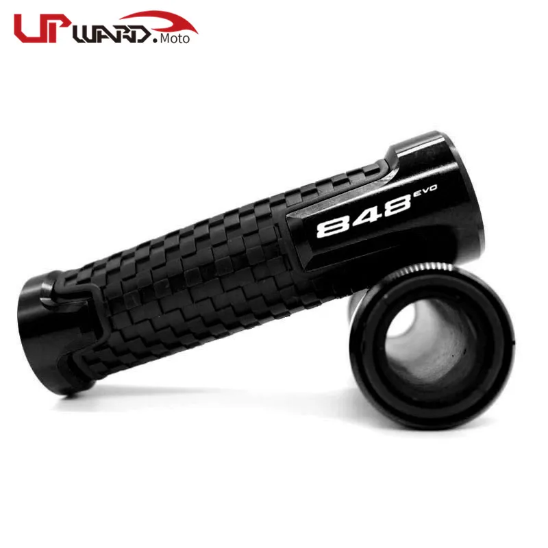 Black Для Ducati 848 EVO 848EVO аксессуары для мотоциклов 7/8 ''22 мм CNC рукоятки «Грипсы» ручка, рукоятка - Цвет: Black
