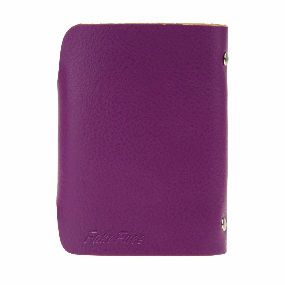 Small Portable Soft Genuine Leather Credit Business ID Card Holder Case Purse Solid Color Pocket Wallet Pouch Organizer 26 Slots |