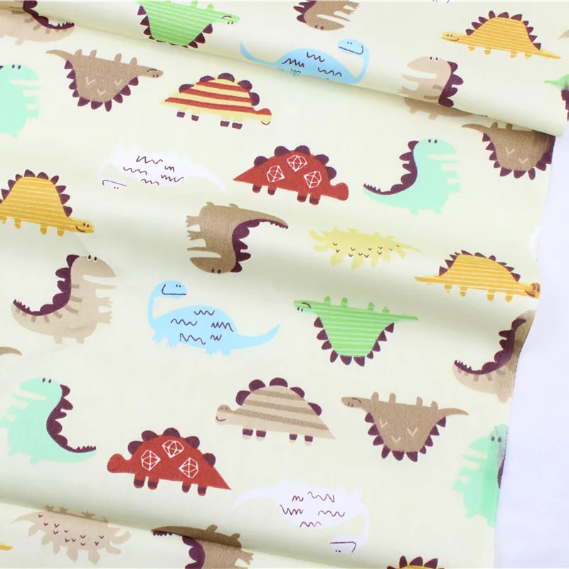 1622990 50 см * 150 принт динозавра из сатина ткань аксессуары для одежды материалы